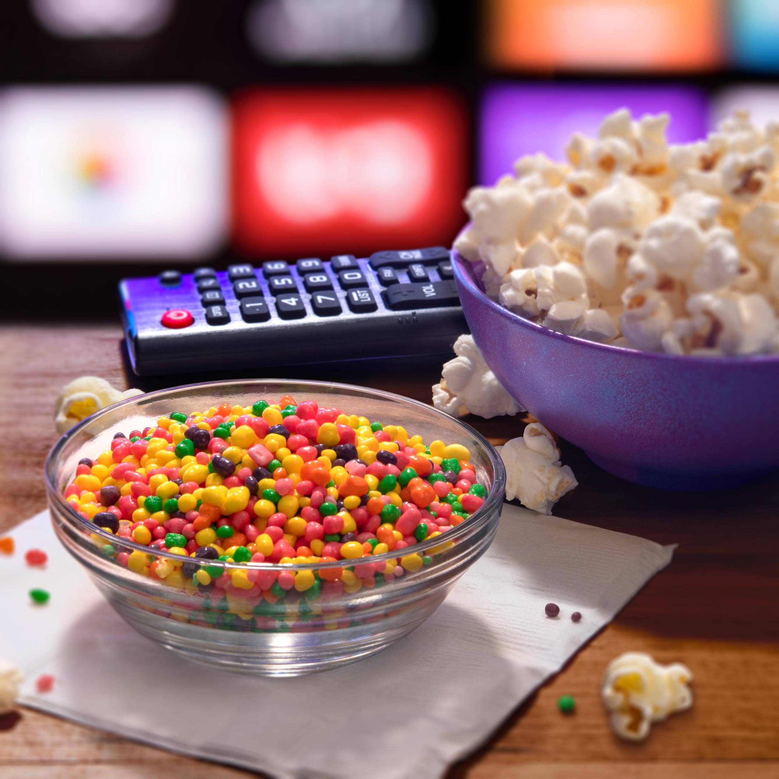 NERDS surtido de colores y sabores visibles que invita a probar variedades