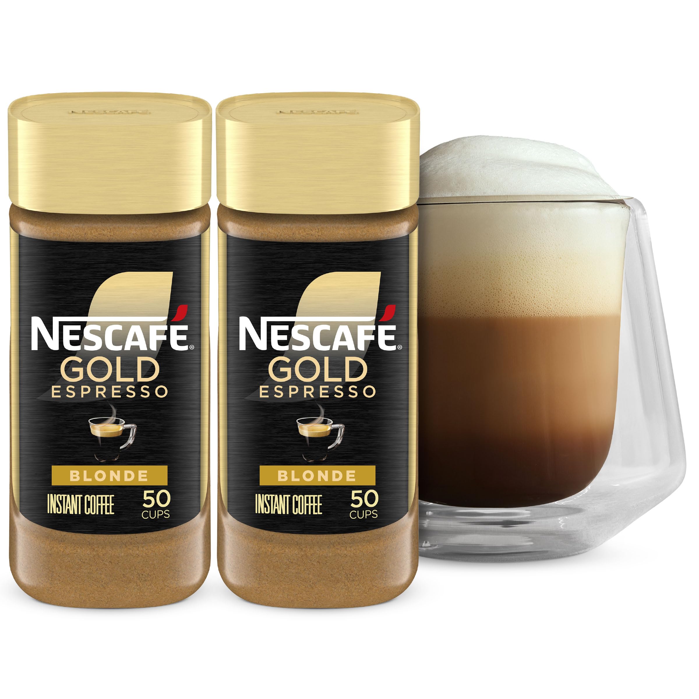 NESCAFÉ Gold espresso blonde frasco frontal mostrando el envase y conveniencia