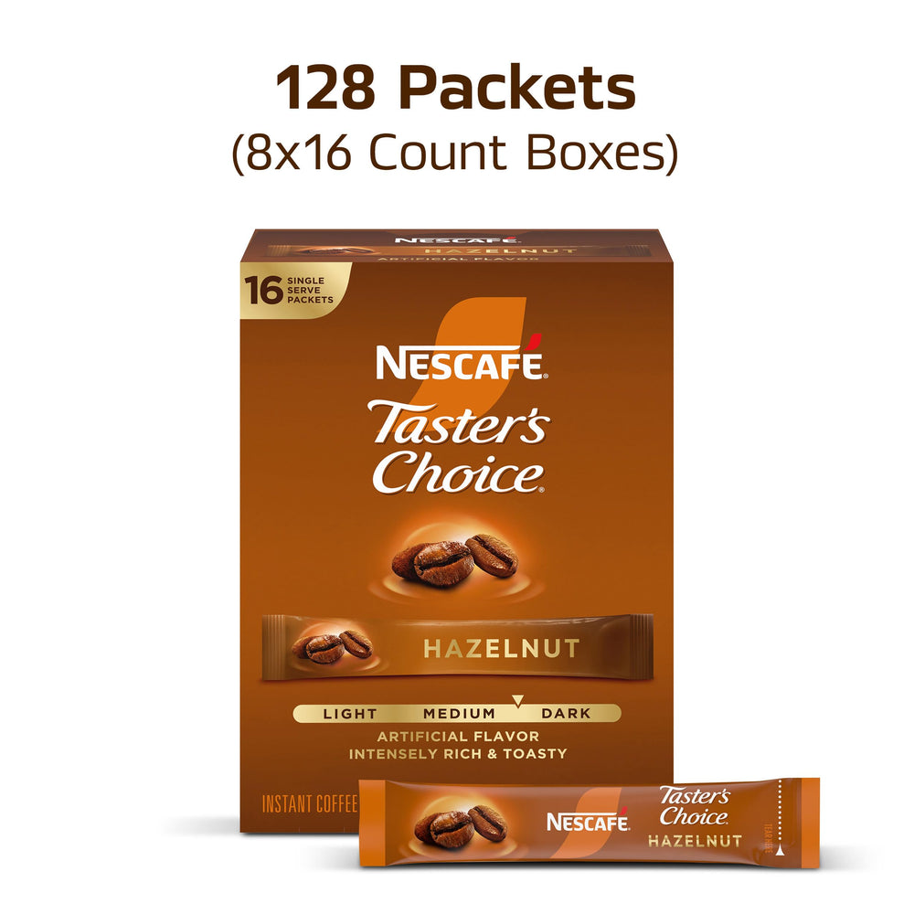 NESCAFÉ single-serve packet beside cup illustrating quick preparation benefit