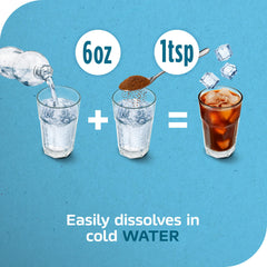 Nescafé bebida en vaso con hielo lista para beber y refrescar