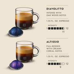 Nespresso Altissio capsule close-up showing creamy texture and smooth body