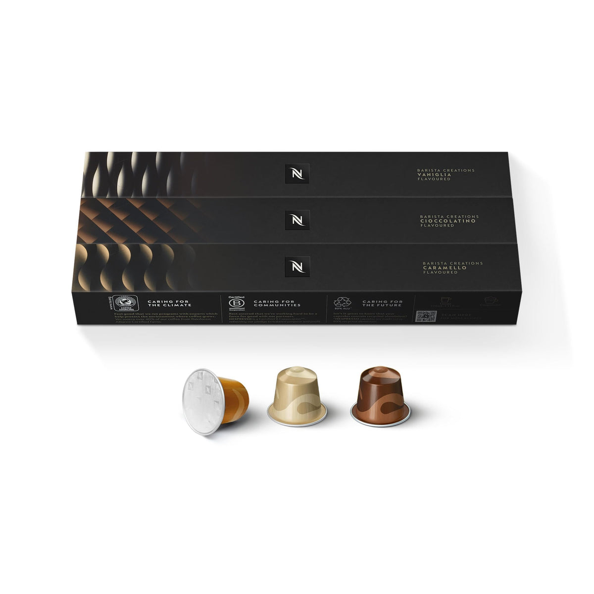 Nespresso pack Barista frontal mostrando variedad y conveniencia