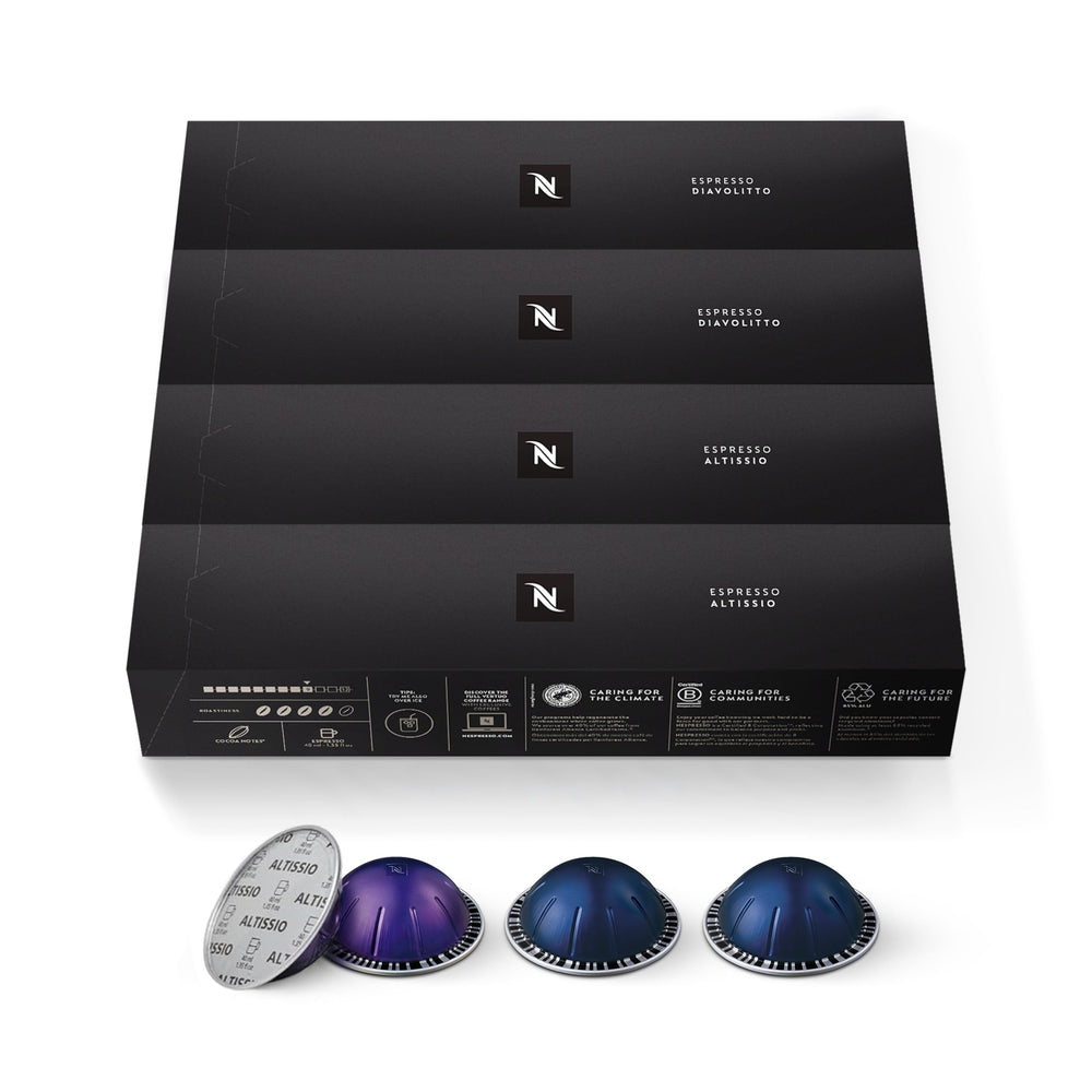 Nespresso Diavolitto capsule close-up highlighting bold intensity and aroma