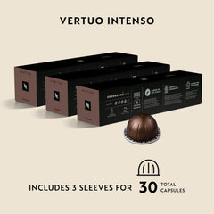 Nespresso Intenso pour action from Vertuo machine showing rich stream benefit