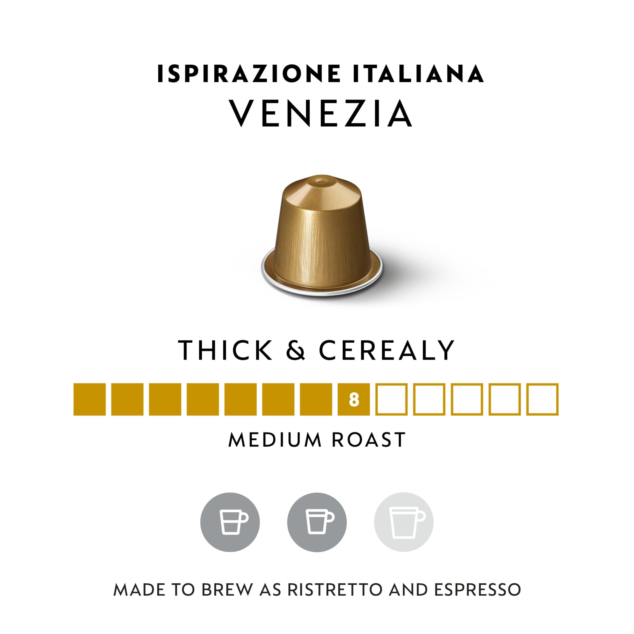 Nespresso Ispirazione Venezia capsule close-up highlighting texture and freshness