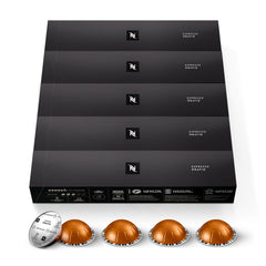 Close-up of a Nespresso Orafio capsule highlighting aluminum finish and detail