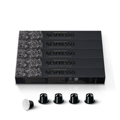 Nespresso Ristretto Italiano frontal del paquete mostrando 50 cápsulas y aspecto premium
