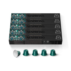 Nespresso Stockholm cápsulas en caja mostrando 50 unidades y presentación