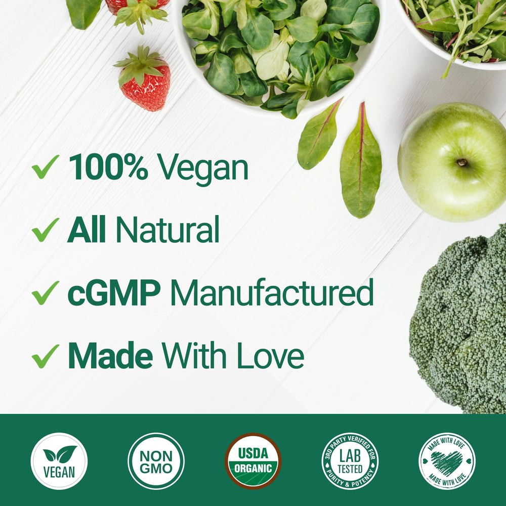 Nested Naturals label with USDA Organic and third-party seals