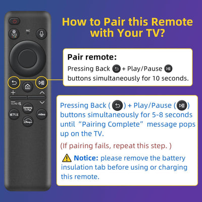 Nettech remote on living room console with Samsung TV for seamless use