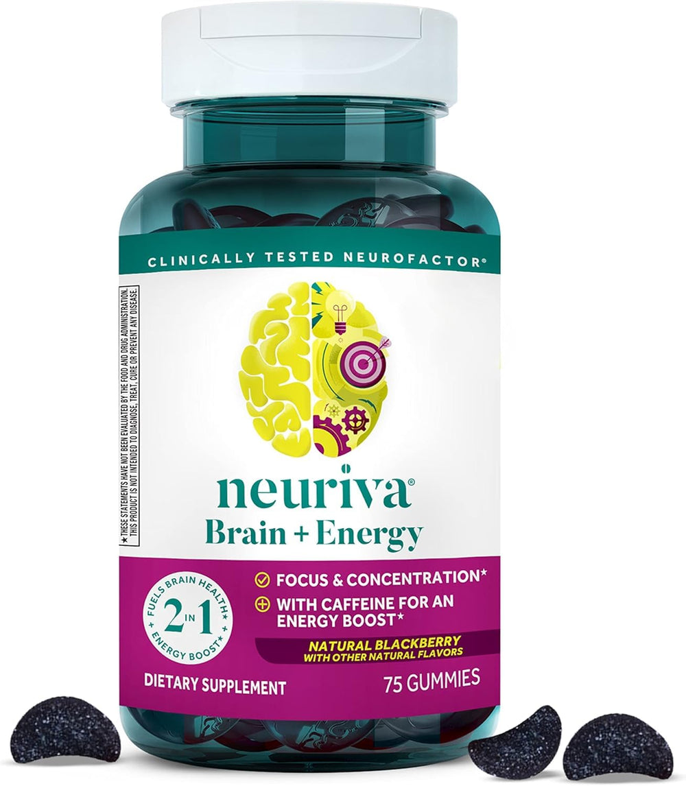 NEURIVA caja frontal mostrando 75 cápsulas y beneficios clave