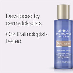 Neutrogena bottle close-up with shaken dual-phase formula for effective removal