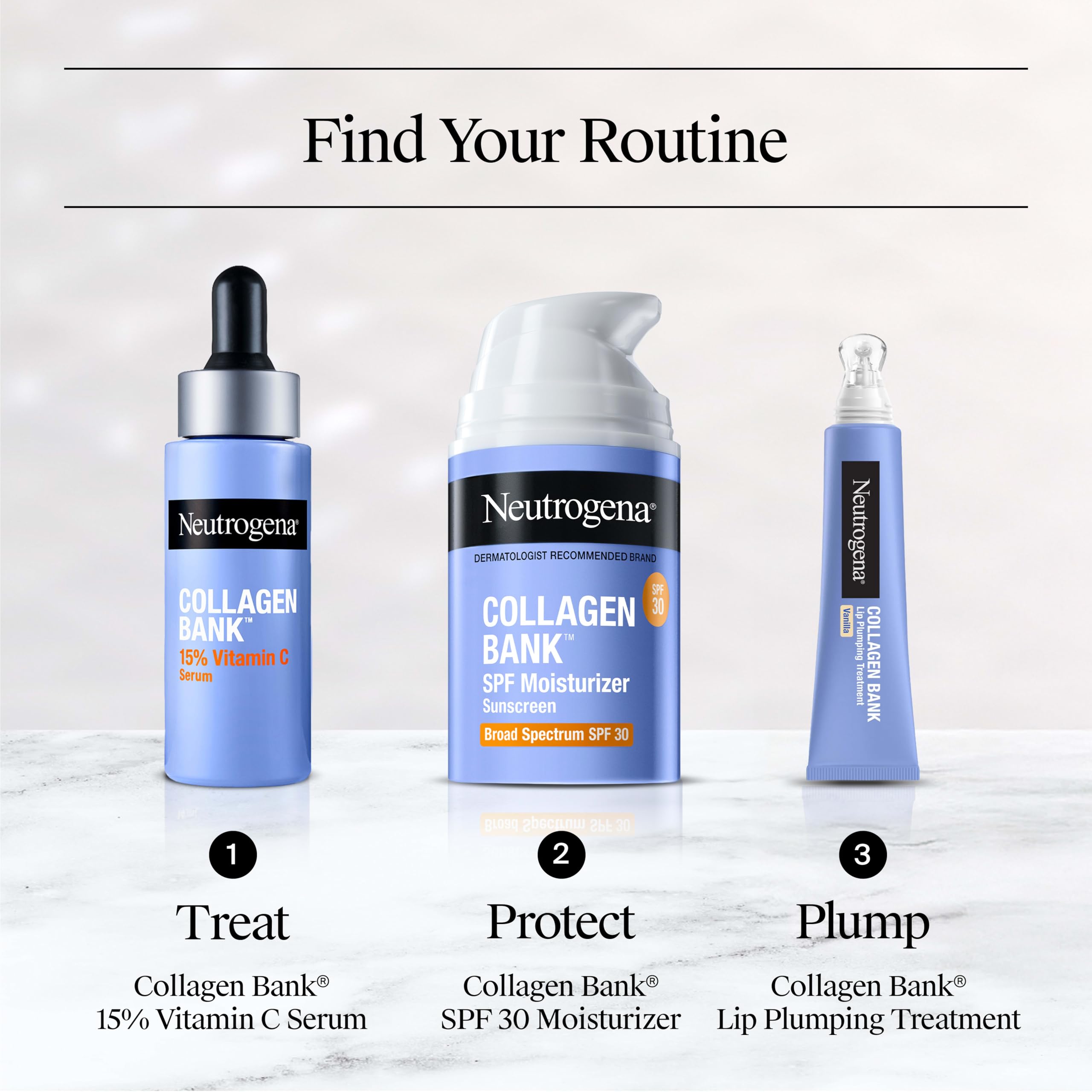 Neutrogena ingredientes clave: vitamina C, micro-péptidos y PHA para potenciar tono