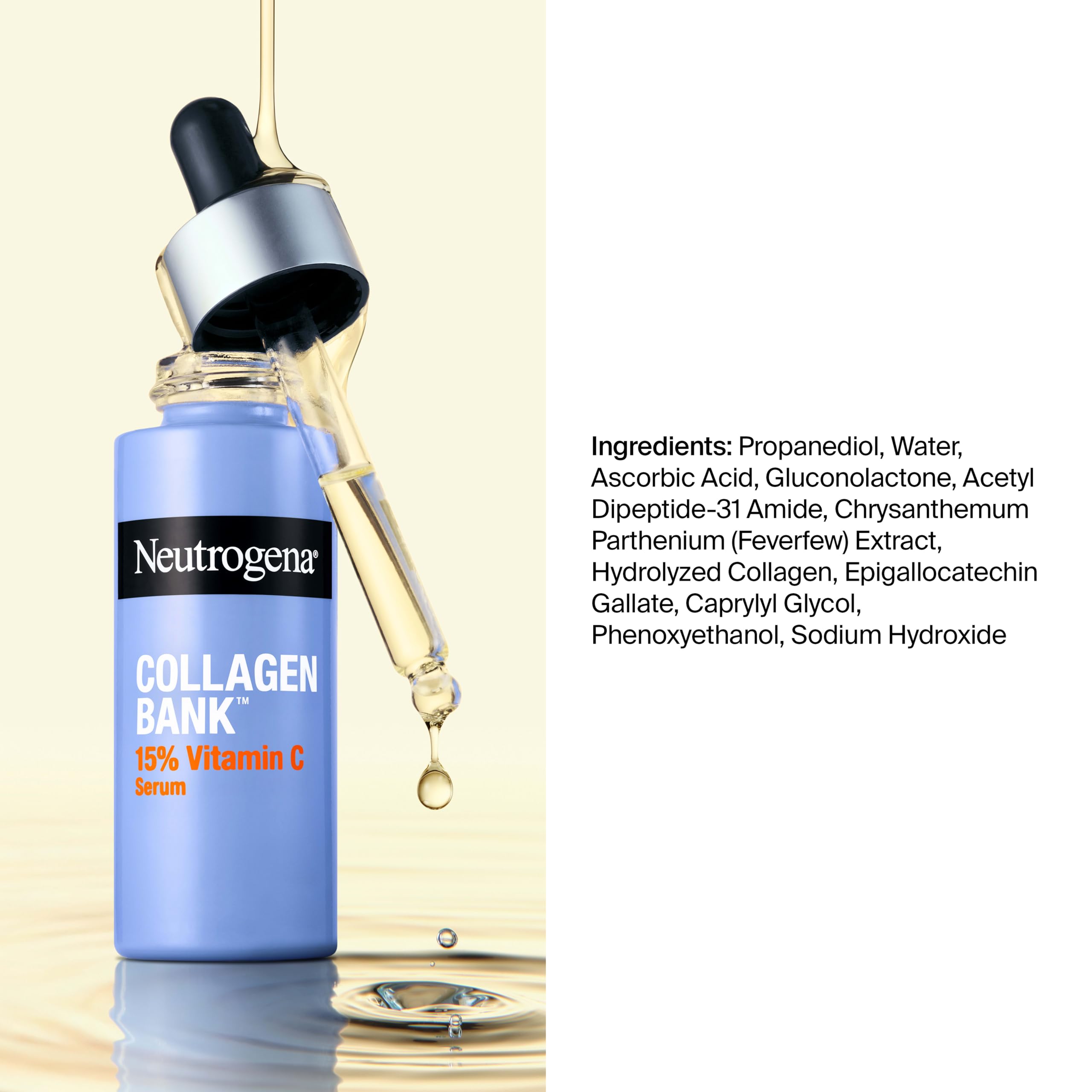 Neutrogena suero junto a crema SPF 30 mostrando combinación recomendada diaria