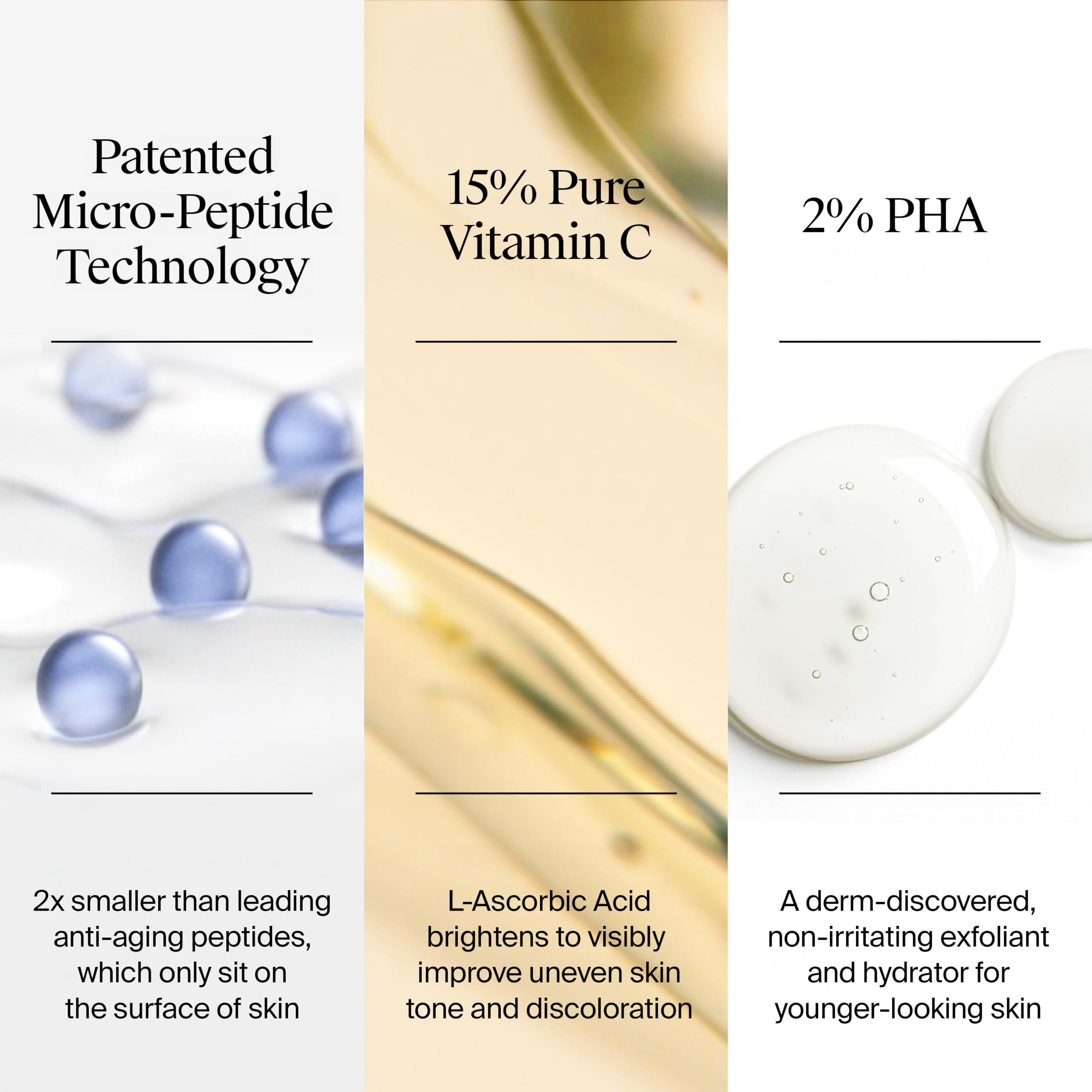Neutrogena suero aplicándose en mejilla mostrando piel más luminosa al instante