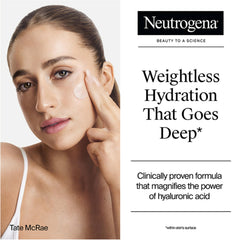 Neutrogena textura del gel en la piel, detalle que muestra absorción rápida