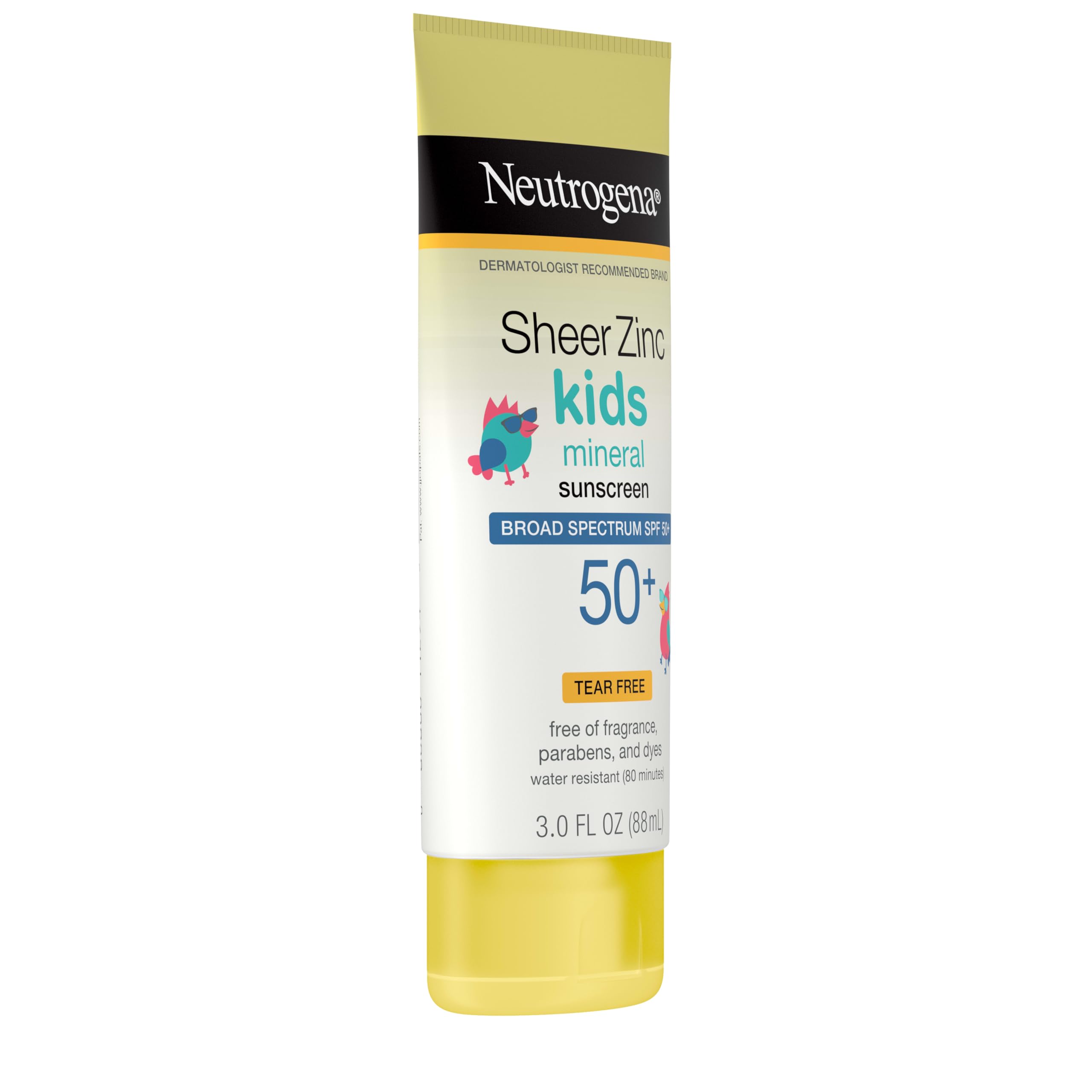 Neutrogena niño en piscina tras aplicar protector resistente al agua