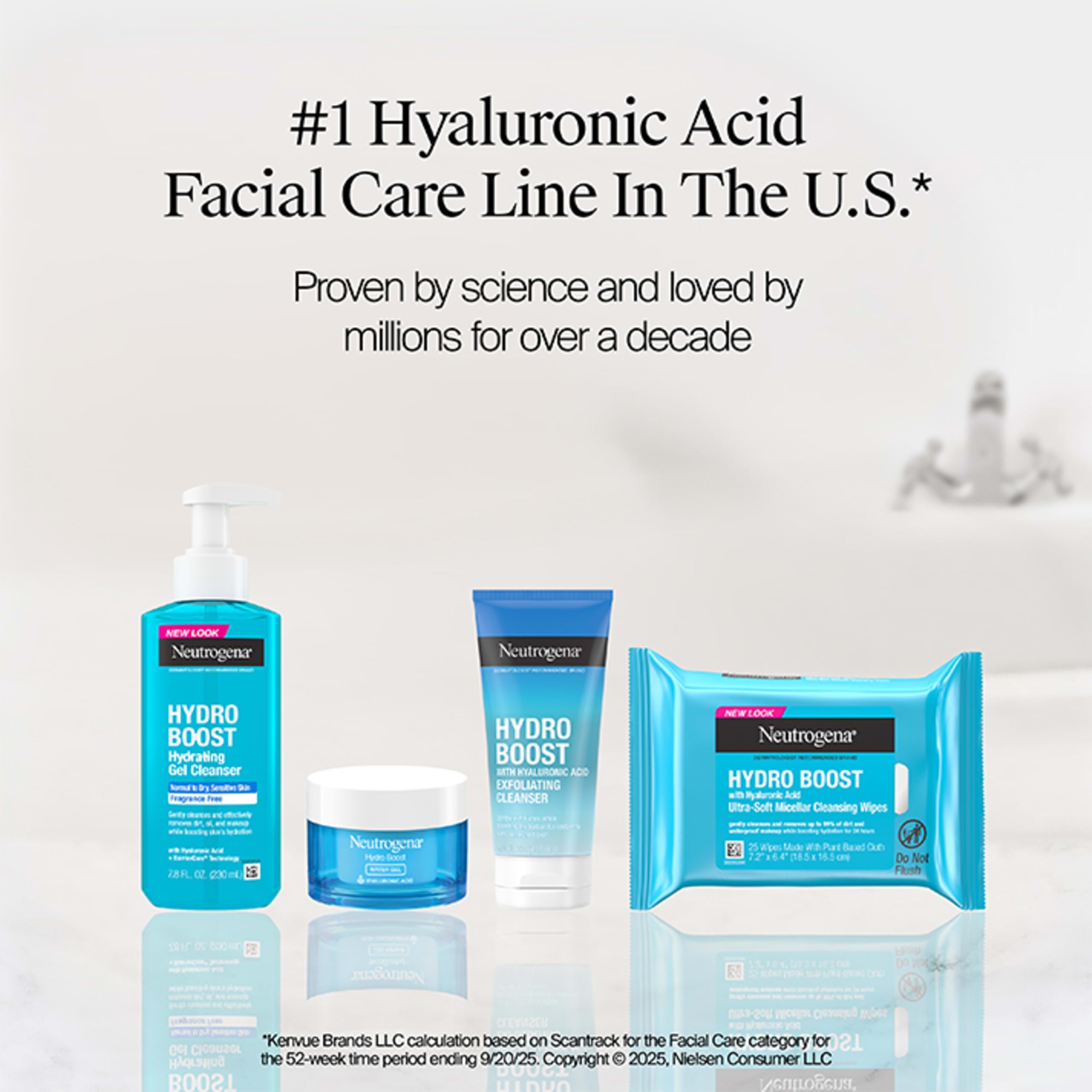 Neutrogena rutina con limpiador y crema para mantener piel hidratada