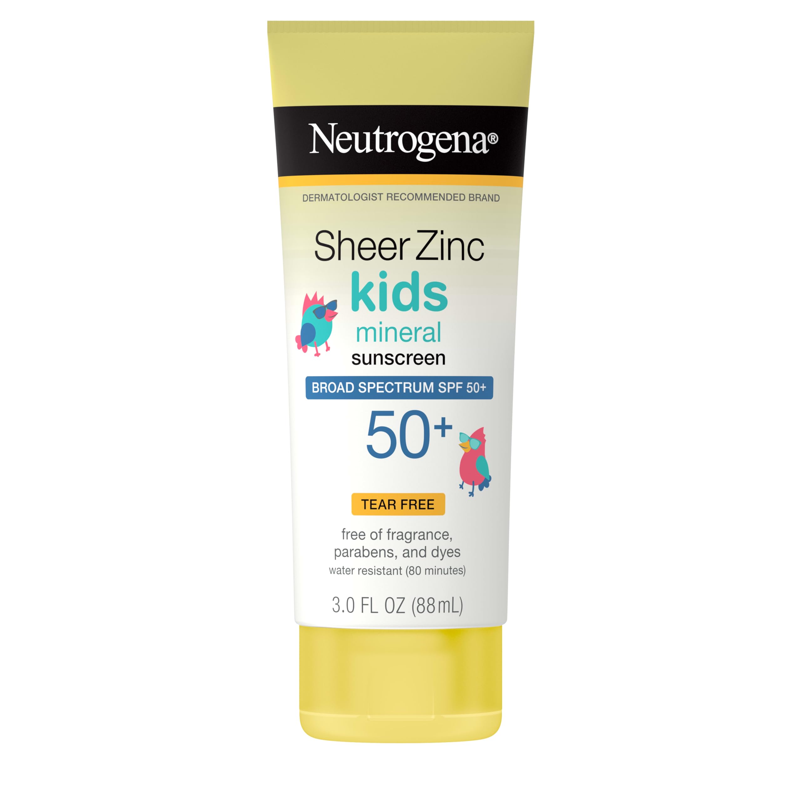 Neutrogena frontal del empaque mostrando protección SPF 50 para niños