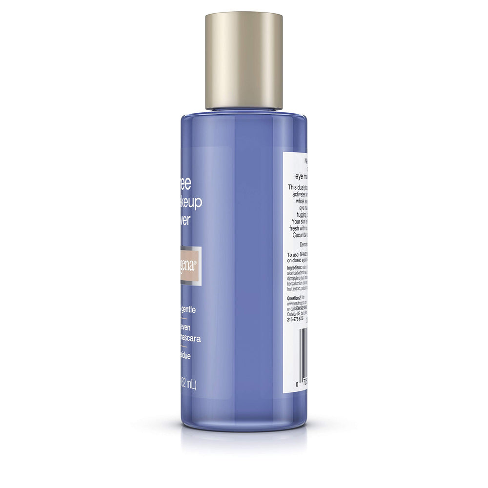 Neutrogena bottle beside hands showing 5.5 fl oz scale for travel-friendly convenience