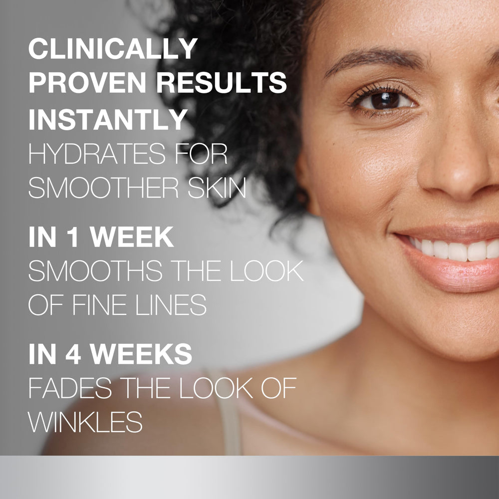 Neutrogena tamaño 1 fl. oz comparado con objetos para referencia de cantidad