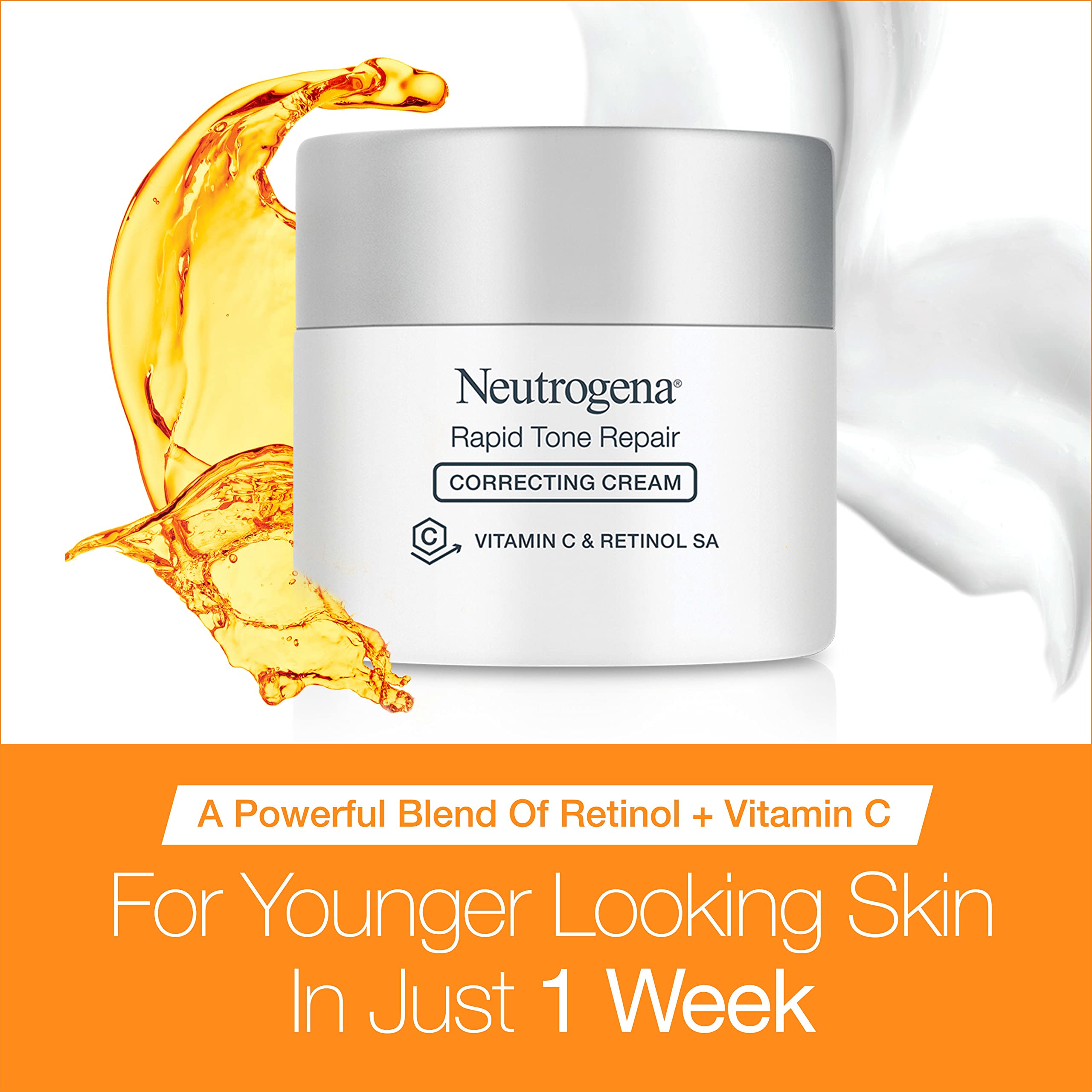 Neutrogena textura de crema en primer plano que muestra hidratación ligera