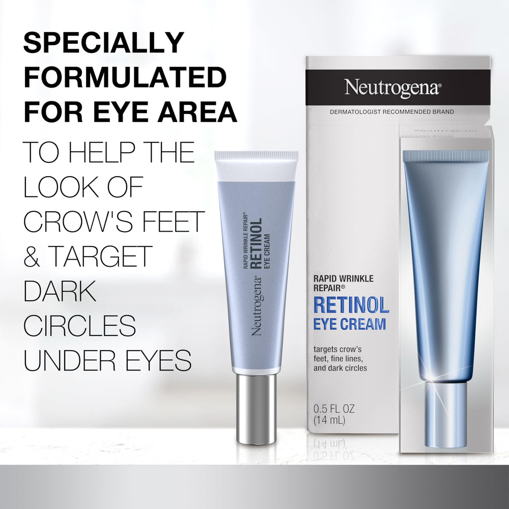 Neutrogena textura de crema de ojos en primer plano, hidratación y suavidad