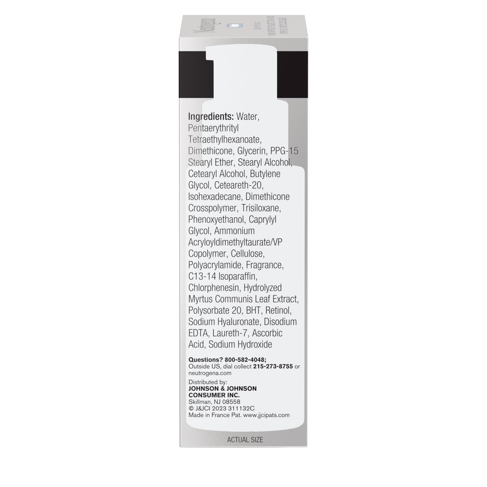 Neutrogena aplicación en cuello y rostro para suavizar líneas finas
