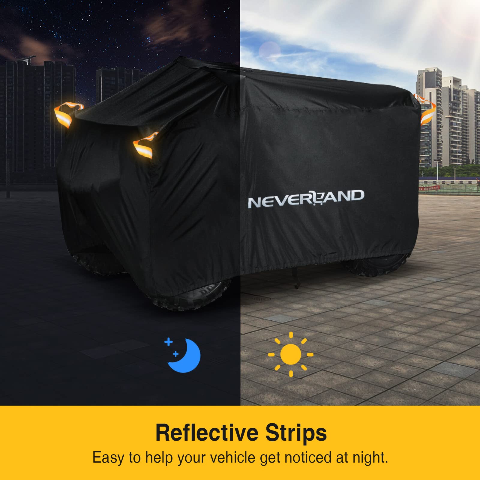 NEVERLAND funda puesta sobre Honda XL demostrando cobertura total