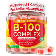 NEVISS envase frontal que muestra gomitas y beneficios visibles