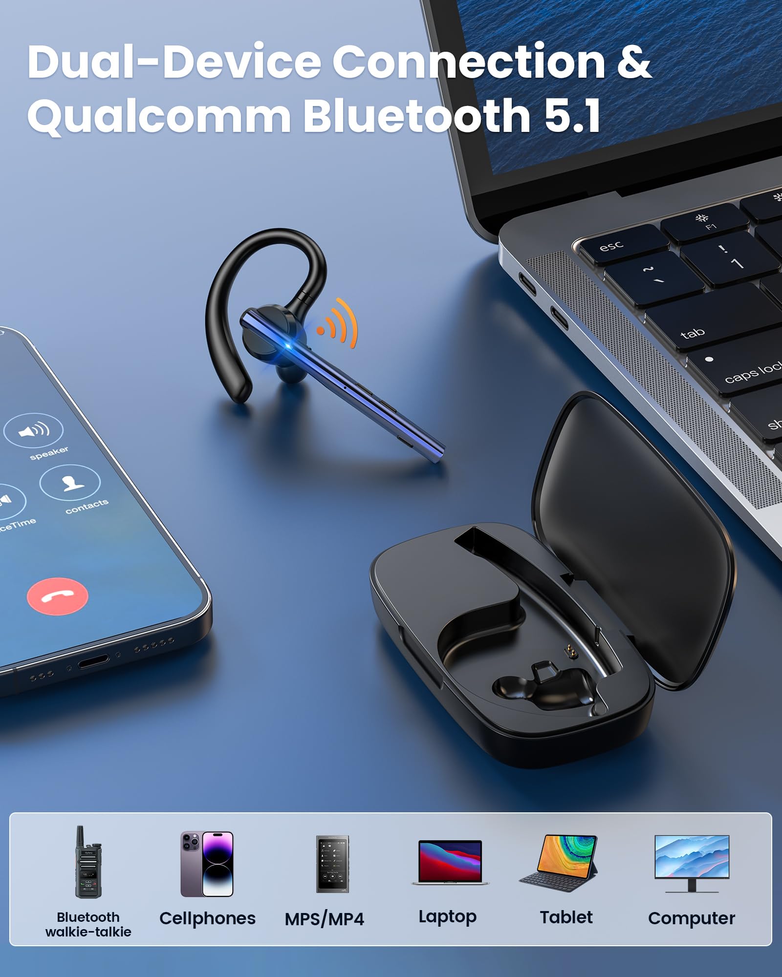 New Bee cable Type-C conectado al estuche para carga rápida