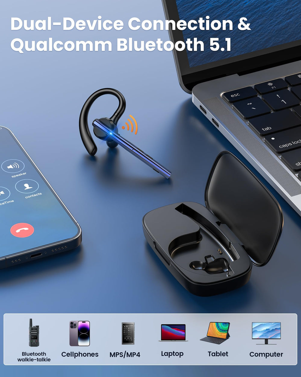 New Bee cable Type-C conectado al estuche para carga rápida