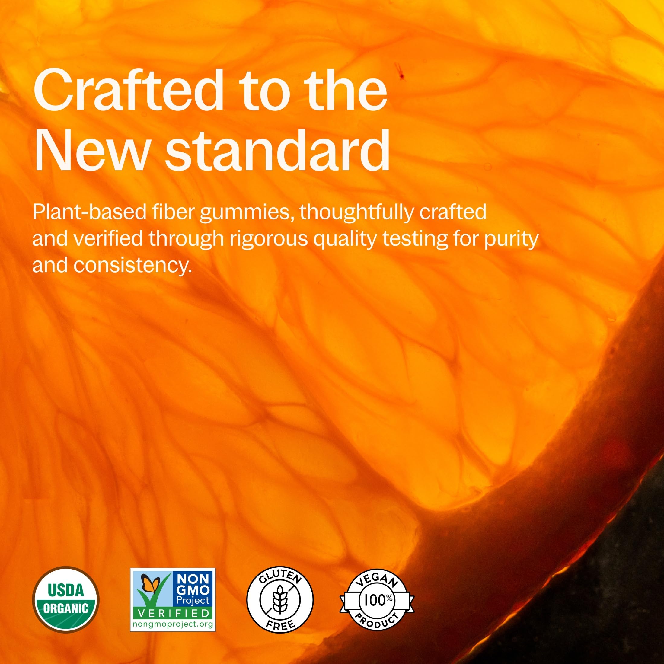 New Chapter etiqueta con certificaciones orgánicas y Non‑GMO claras