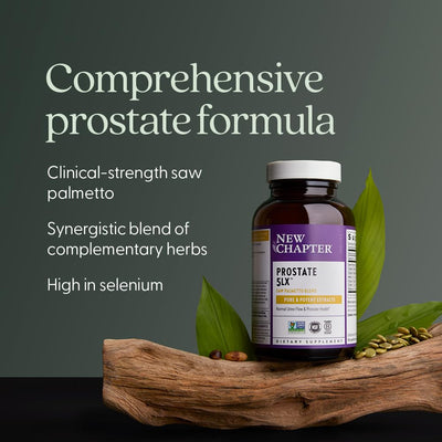 New Chapter pumpkin seed visual showing ingredient and prostate-support benefit