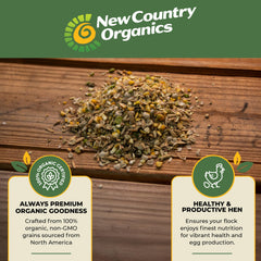 New Country Organics textura granulada del pienso, favorece digestión eficiente