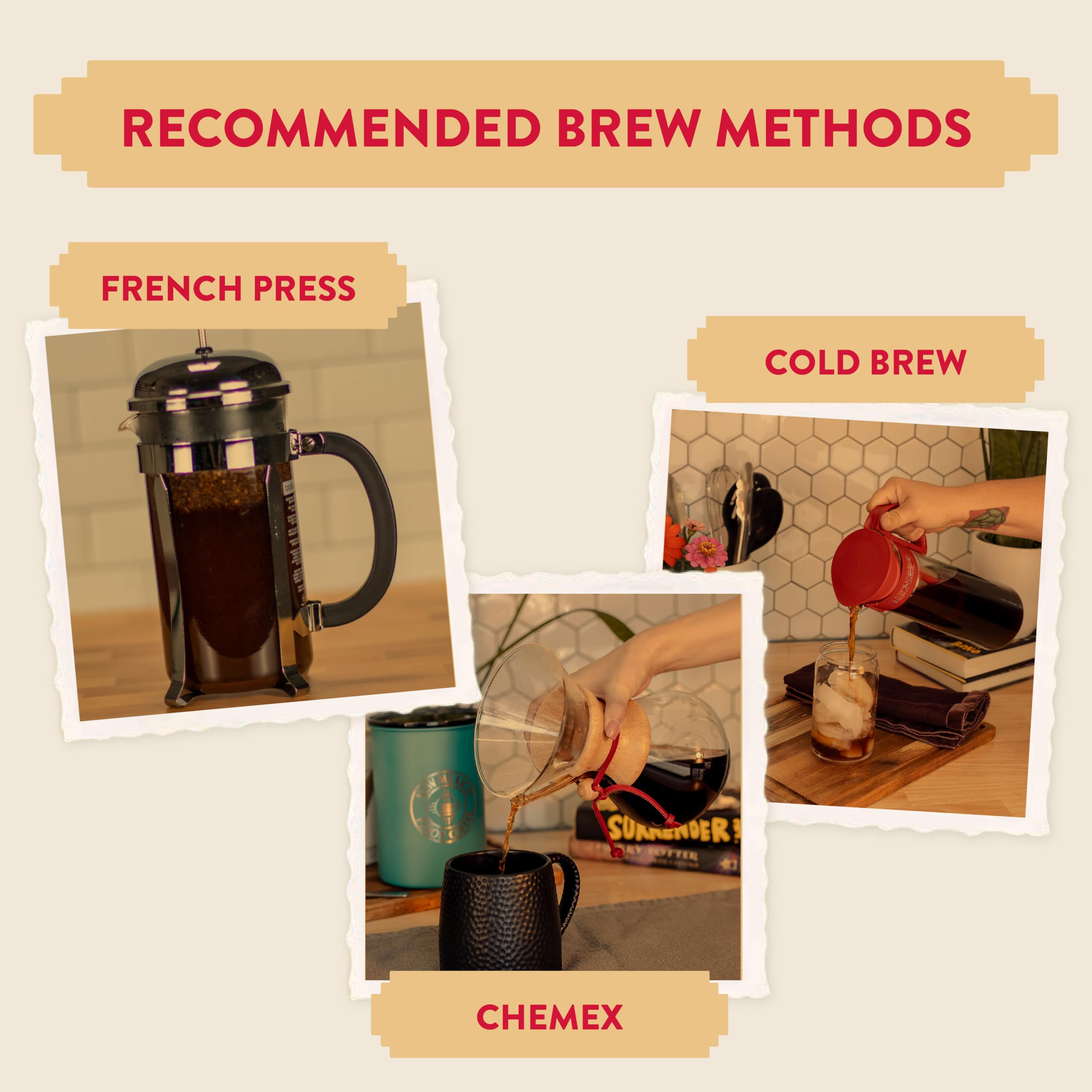 New Mexico Piñon Coffee brewed in French press showing rich mouthfeel