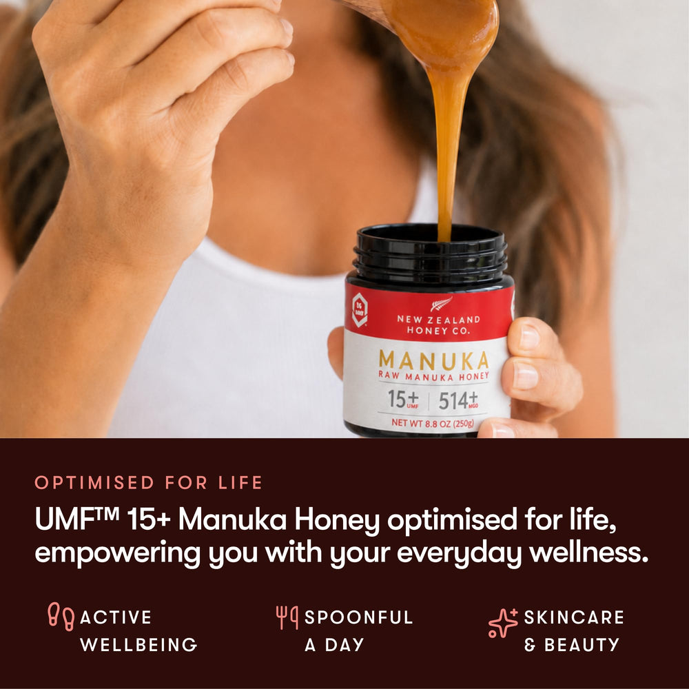 New Zealand Honey Co tarro en mano para comparar tamaño y porciones