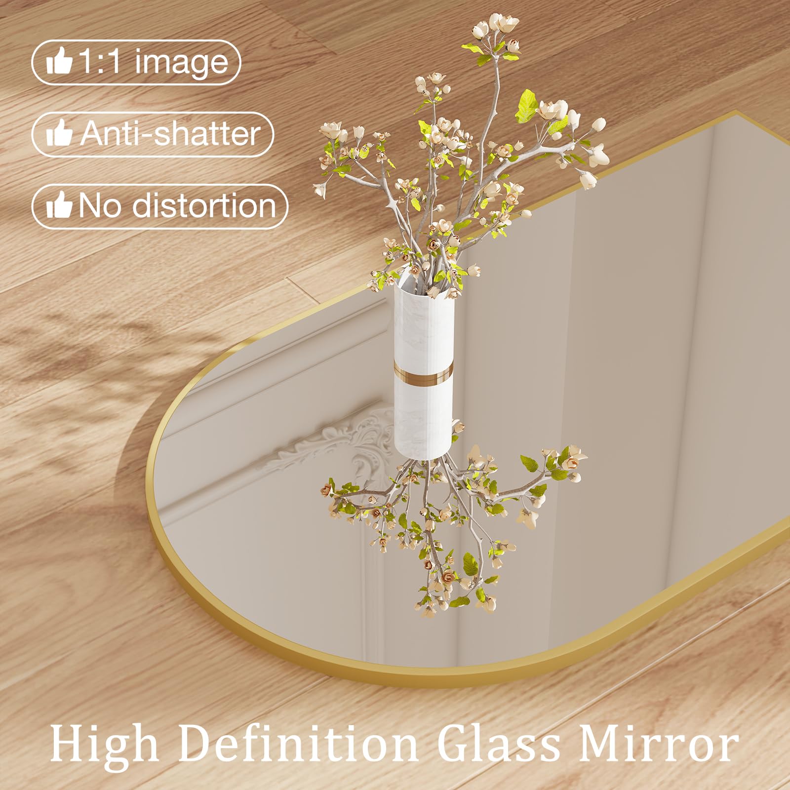 NEWBULIG textura del vidrio HD reflejo sin distorsión