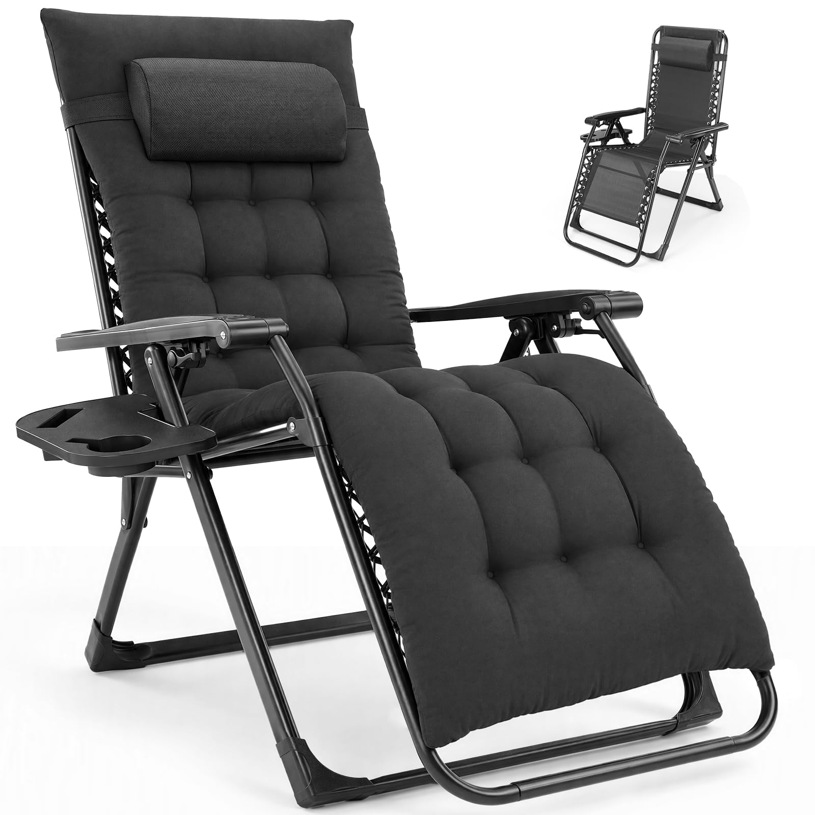 NEWBULIG front view open chair showing sturdy frame and inviting recline
