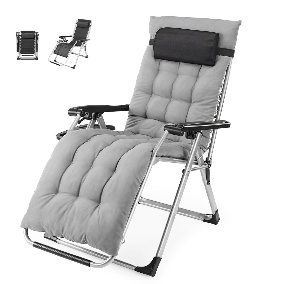NEWBULIG vista frontal de la silla reclinable mostrando comodidad y soporte