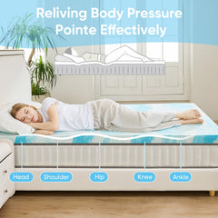 NEWBULIG topper colocado en cama completa aporta soporte y frescura