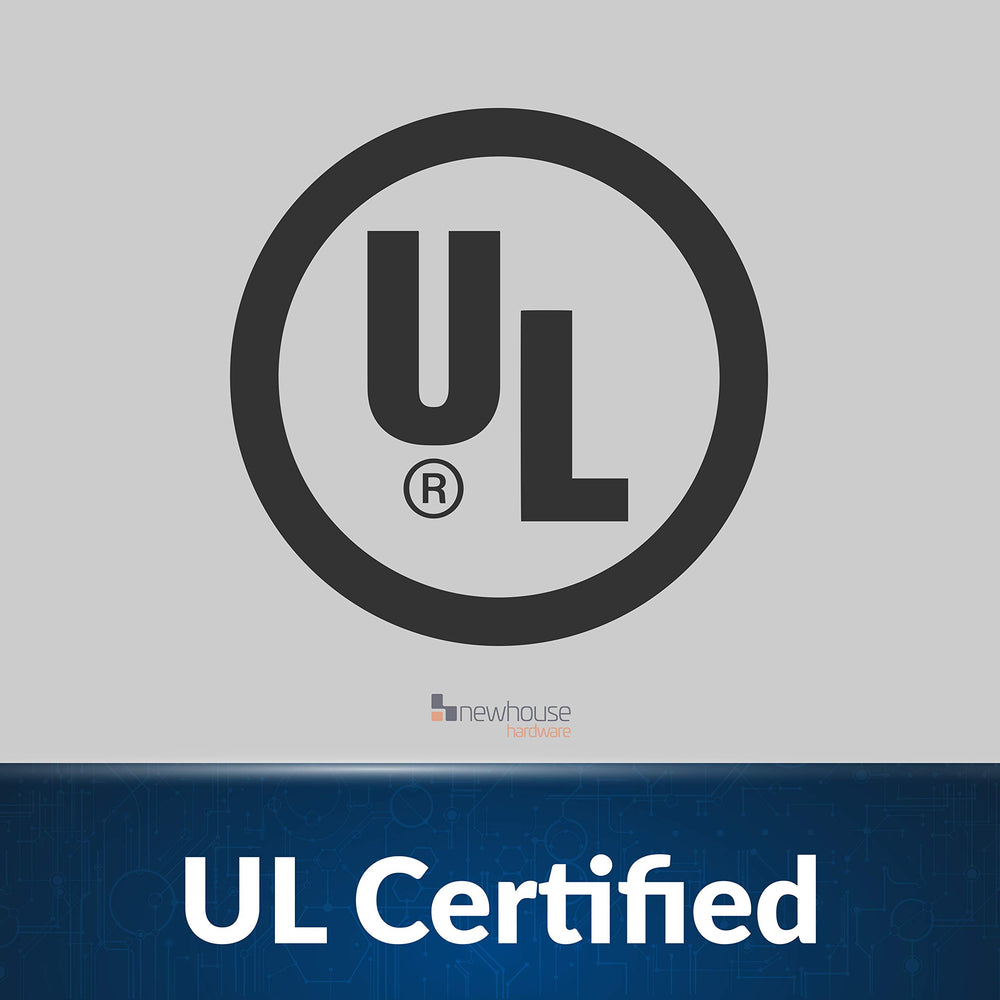 Newhouse Hardware etiqueta UL y especificaciones para mayor seguridad