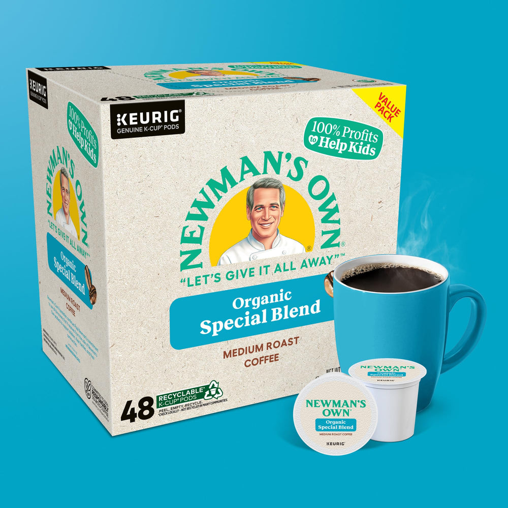 Newman's Own instrucciones de pelar y vaciar para reciclar cápsula