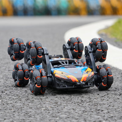 NEXBOX side profile mid-flip showing double-sided driving capability