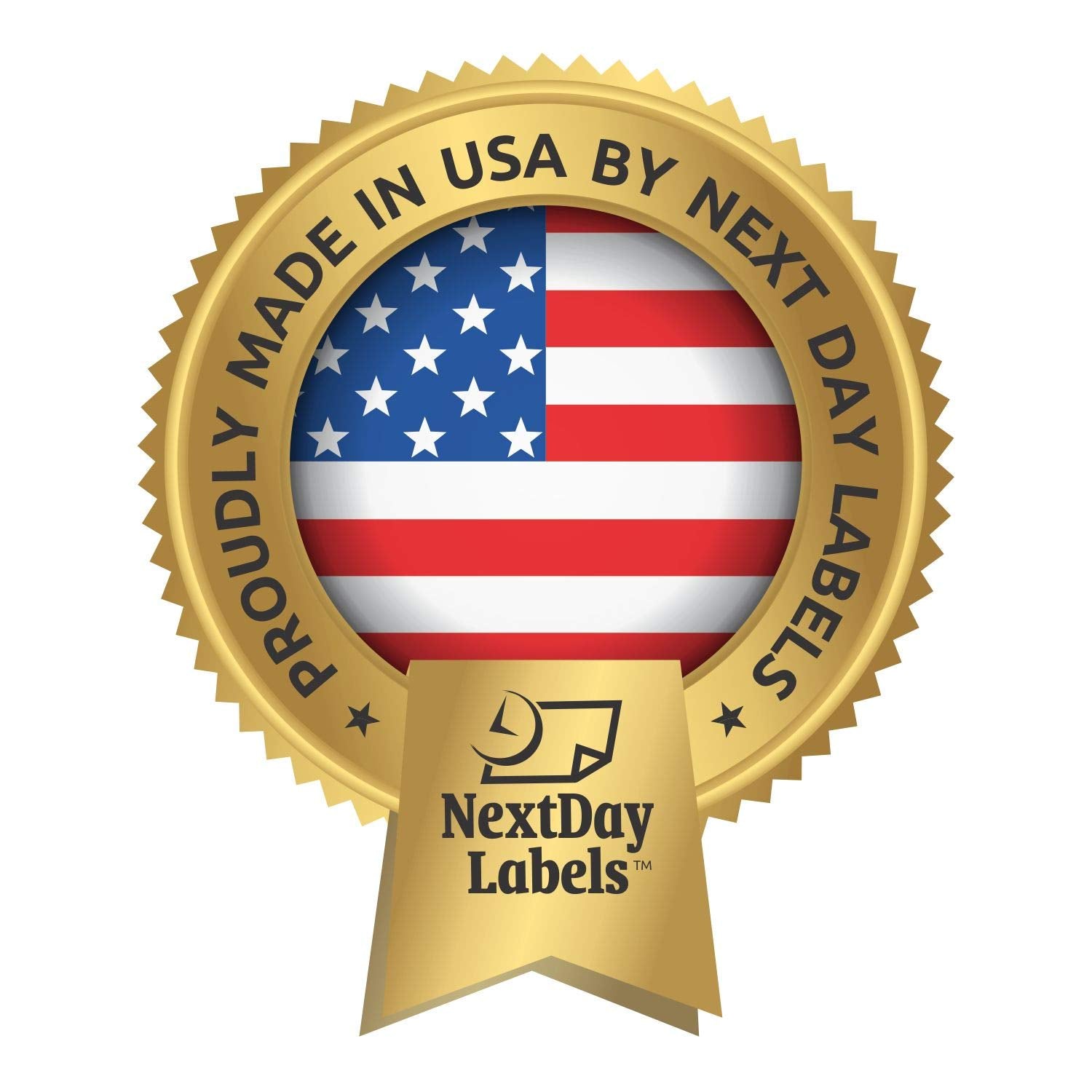 NextDayLabels etiqueta con información legal y versión aprobada