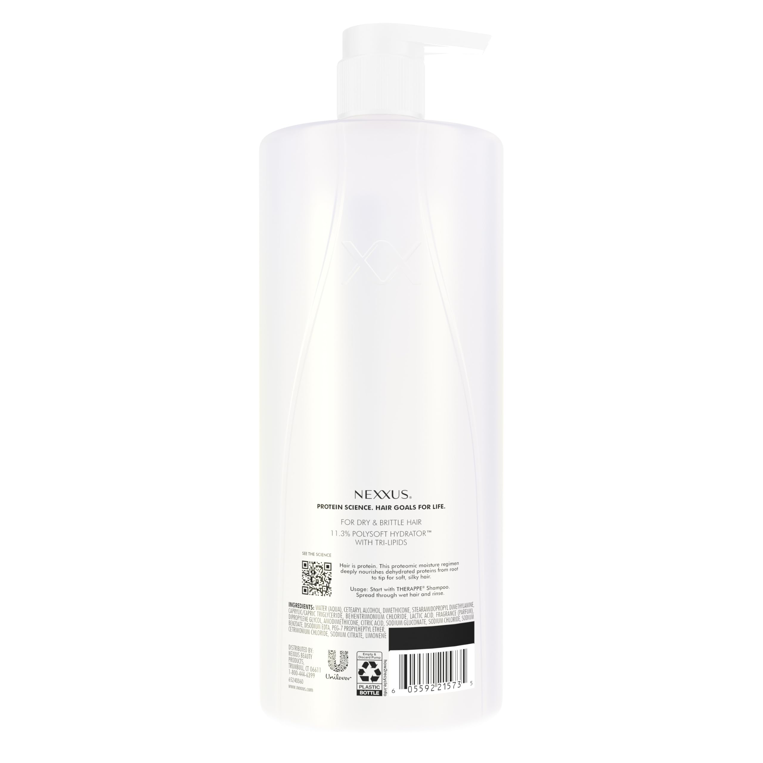 Nexxus Humectress textura cremosa destacando absorción y suavidad