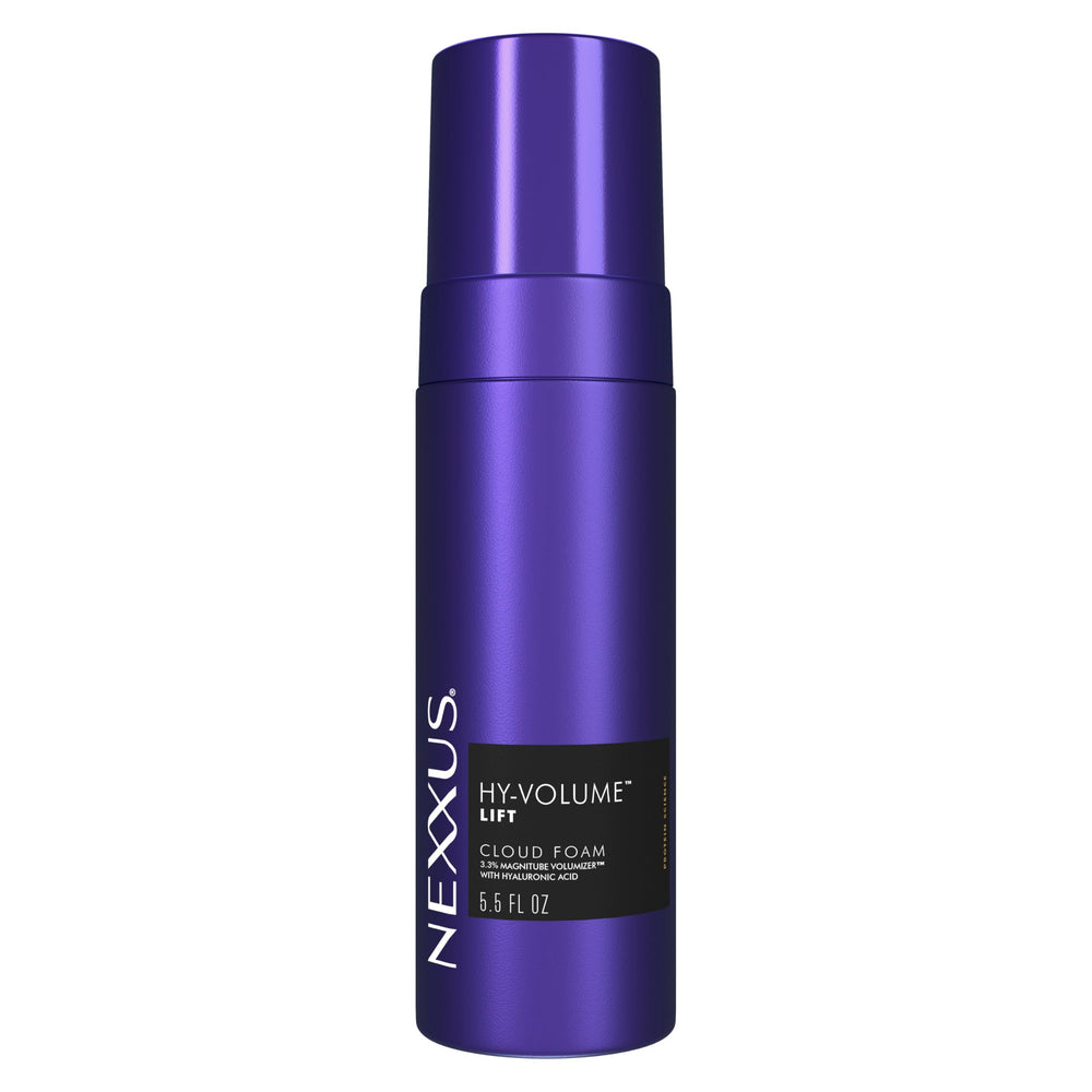 Nexxus envase frontal mostrando volumen ligero y elegante