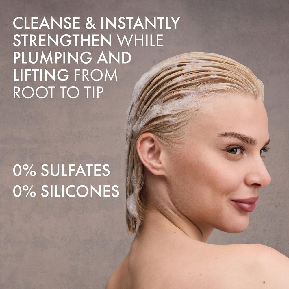Nexxus producto en ambiente lifestyle que sugiere brillo saludable