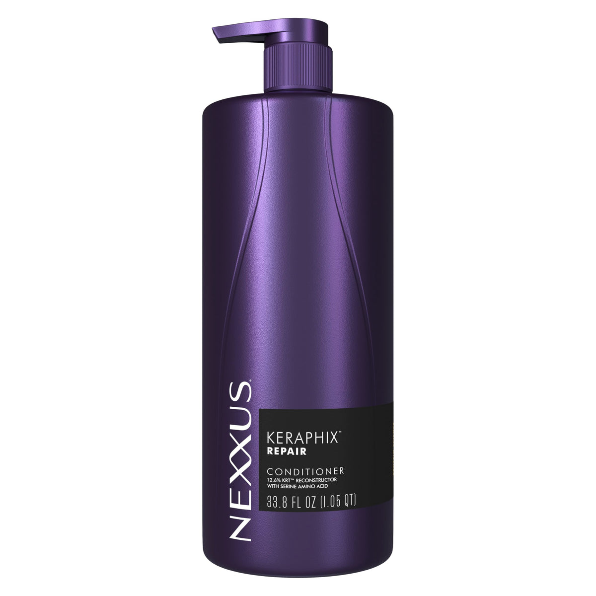 Nexxus frasco frente del envase mostrando tamaño profesional y beneficio reconstituyente