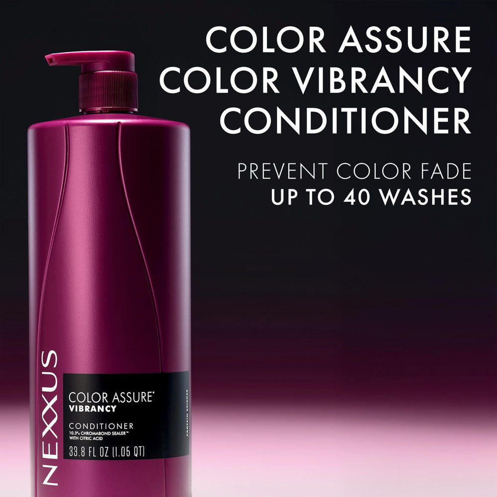 Nexxus etiqueta con CHROMABOND SEALER resaltando la tecnología que sella color
